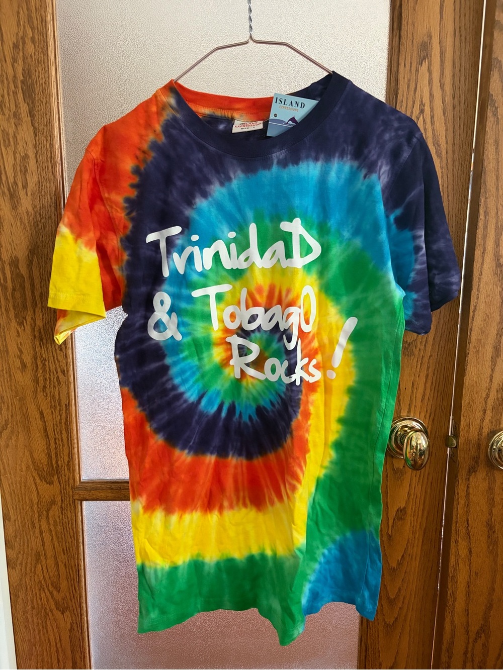 Tie-Dye Spiral Tee in Blue, Green, Yellow, Orange, Red